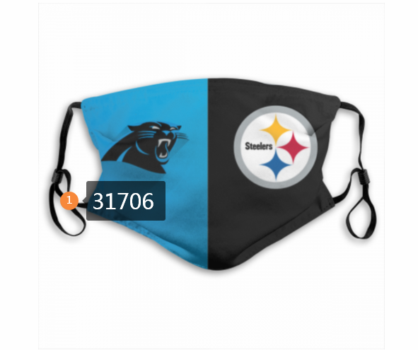 2020 NFL Pittsburgh Steelers 26013 Dust mask with filter->nfl dust mask->Sports Accessory